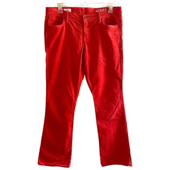 GAP 1969 Red Skinny Corduroy Pants - Picture 1 of 5